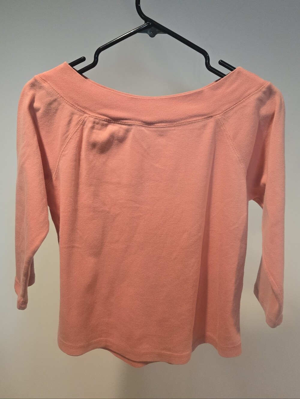 St. John's Bay Coral Pink Ombre Scoop Neck Long Sleeve Top